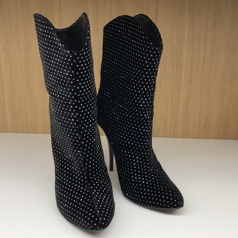 🍒HP🍒Giuseppe Zanotti velvet sparkly boots - Picture 3 of 10